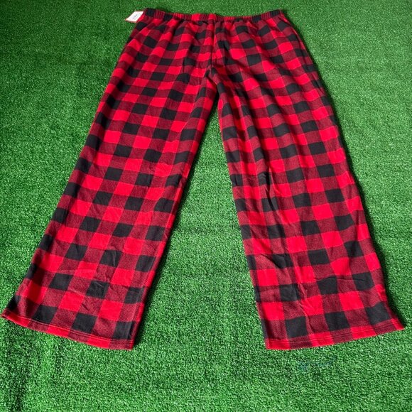 Wondershop Buffalo Plaid Microfleece Red Lounge Pajama Pant Plus Size 2X NEW - Picture 9 of 12